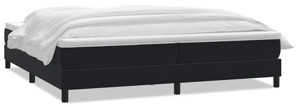 vidaXL Box Spring Κρεβάτι με στρώμα Μαύρο 180x220 cm Βελούδινο