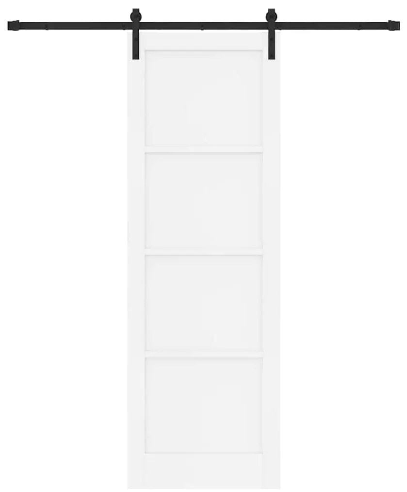 vidaXL Συρόμενη Πόρτα Λευκό και μαύρο 78 x 232 cm