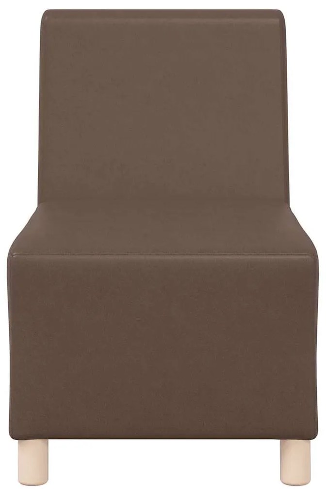 vidaXL Μοναδικός Καναπές χωρίς Χερούλια 2 pcs Καφέ 55 x 74 x 82 εκ.