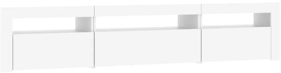 vidaXL Έπιπλο Τηλεόρασης με LED Λευκό 195x35x40 εκ.