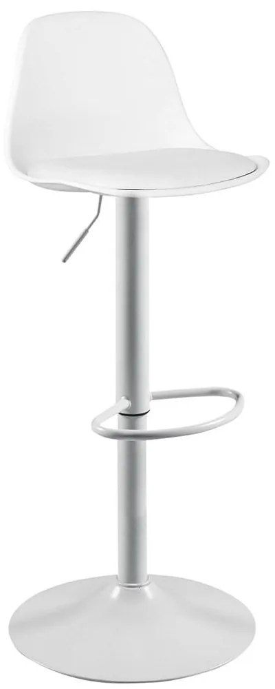 Σκαμπό Bar Martin ΕΜ400,2 41x40x79/89cm White Metal, Polypropylene