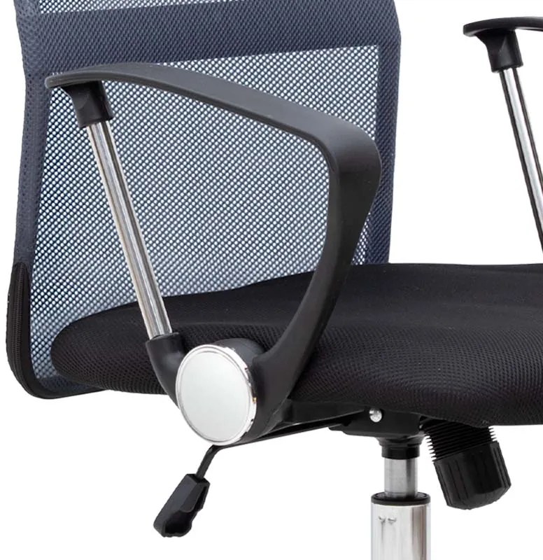 Καρέκλα γραφείου Franco Megapap με ύφασμα Mesh χρώμα γκρι - μαύρο 59x57x95/105εκ.