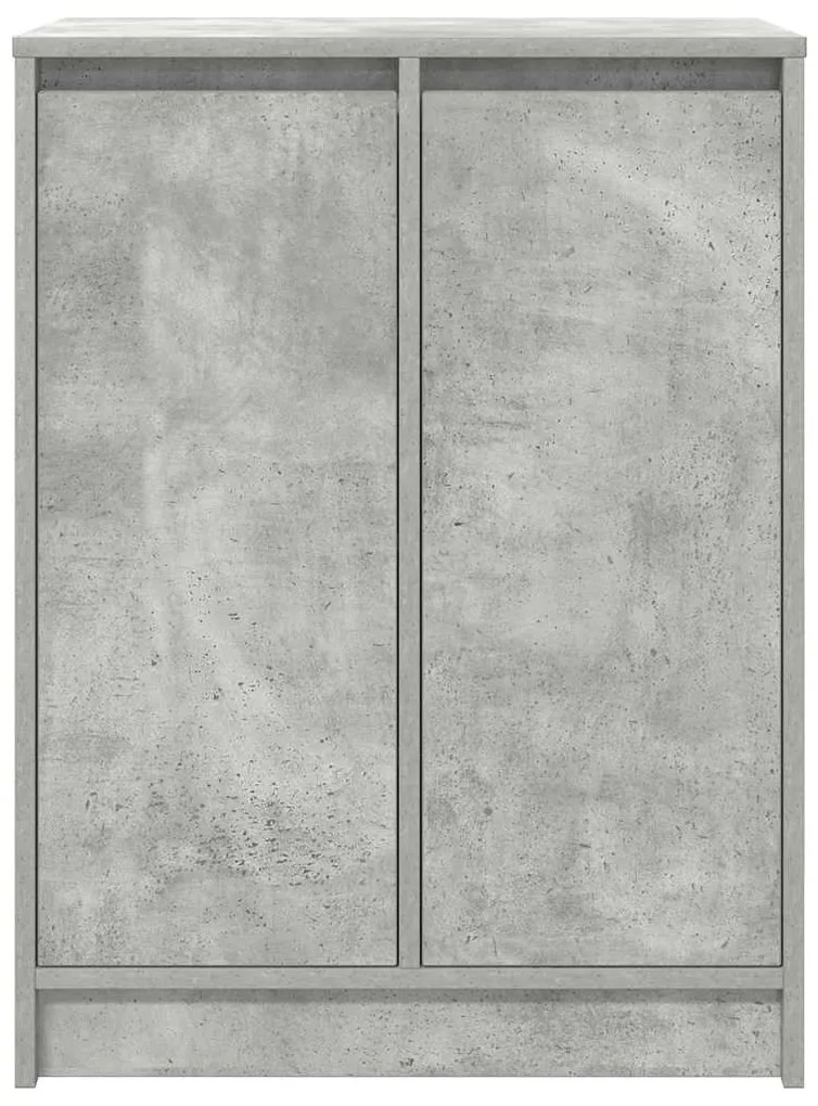 Παπουτσοθήκη Γκρι Σκυροδέματος 57x34x76 εκ. Επεξεργασμένο Ξύλο - Γκρι