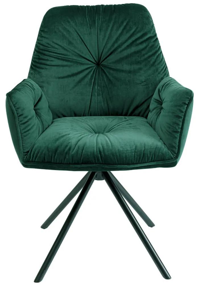 Καρέκλα Με Μπράτσα Mila Πράσινη 60x65x89εκ - Πράσινο