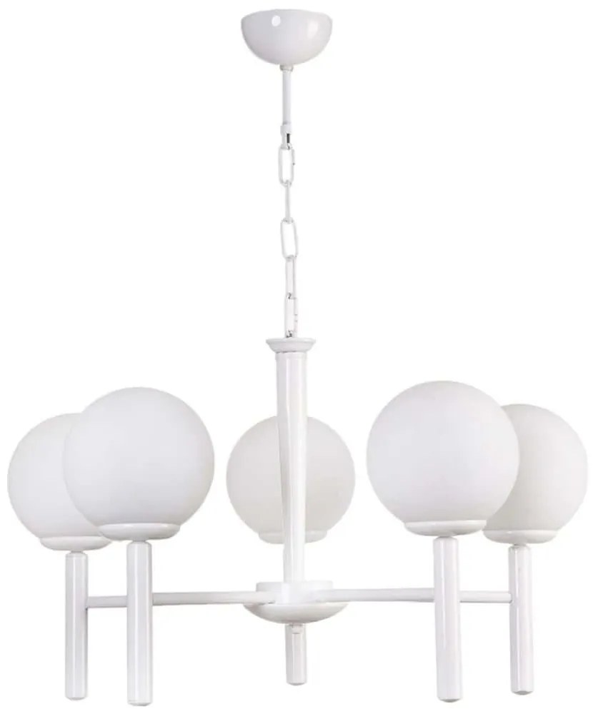 Φωτιστικό Οροφής 534LUN5818 64x75cm 5xE27 40W White Opviq