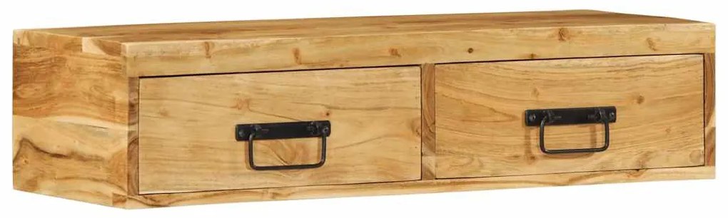 Επίτοιχο ντουλάπι τηλεόρασης 80x30x19 cm Μασίφ ξύλο ακακίας - Καφέ