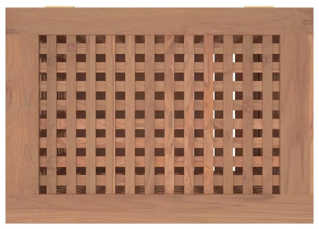 Καλάθι Άπλυτων 50x35x60 εκ. από Μασίφ Ξύλο Teak - Καφέ