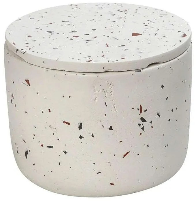 Δοχείο Με Καπάκι TZL112 13x13x9cm White Espiel Cement