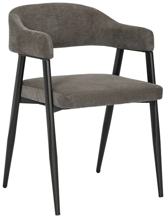 Πολυθρόνα Sezan pakoworld ύφασμα σε ανθρακί απόχρωση 56x55x78εκ