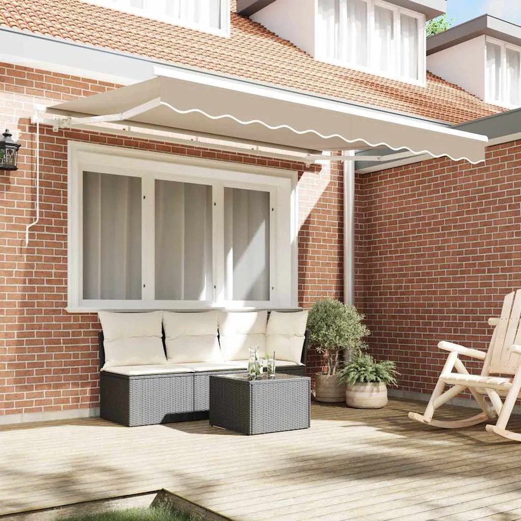 vidaXL Ύφασμα αντικατάστασης τέντας Μπεζ 350 x 250 εκ Καραβόπανο