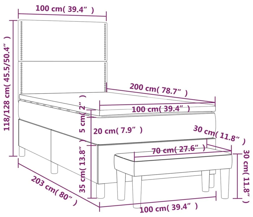 ΚΡΕΒΑΤΙ BOXSPRING ΜΕ ΣΤΡΩΜΑ ΚΑΠΟΥΤΣΙΝΟ 100X200ΕΚ.ΑΠΟ ΣΥΝΘ.ΔΕΡΜΑ 3137592