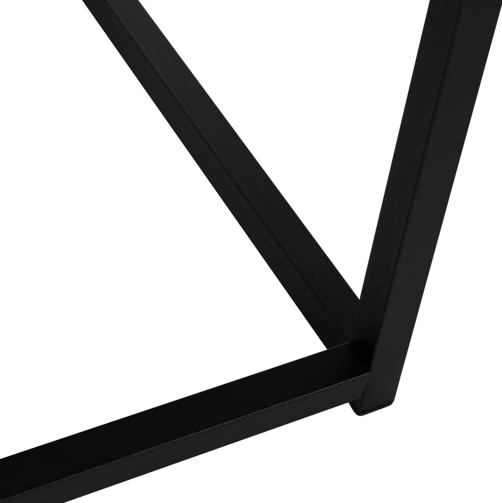 Ζιγκον Grelay 2 Τεμ Mdf Όψη Μαρμάρου &amp; Μέταλλο 45Χ45Χ50εκ. &amp; 37Χ37Χ43 Εκ.