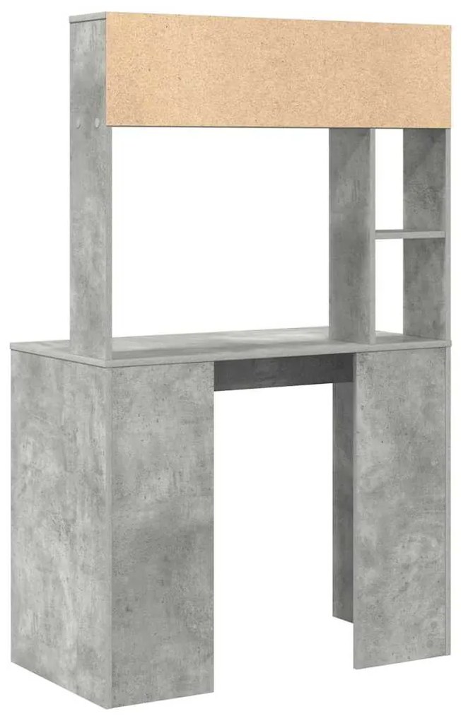 vidaXL Γραφείο Γκρι σκυροδέματος 91 x 50 x 149 εκ Επεξεργασμένο ξύλο