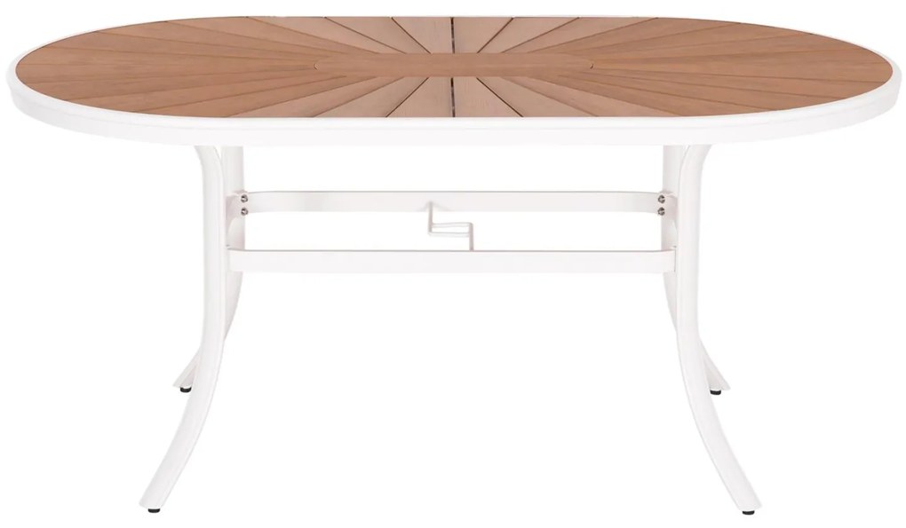 Τραπέζι κήπου TELAMO Οβάλ Αλουμίνιο Λευκό με Polywood 160X90Χ73,5Υ εκ. 160x90x73.5 εκ.