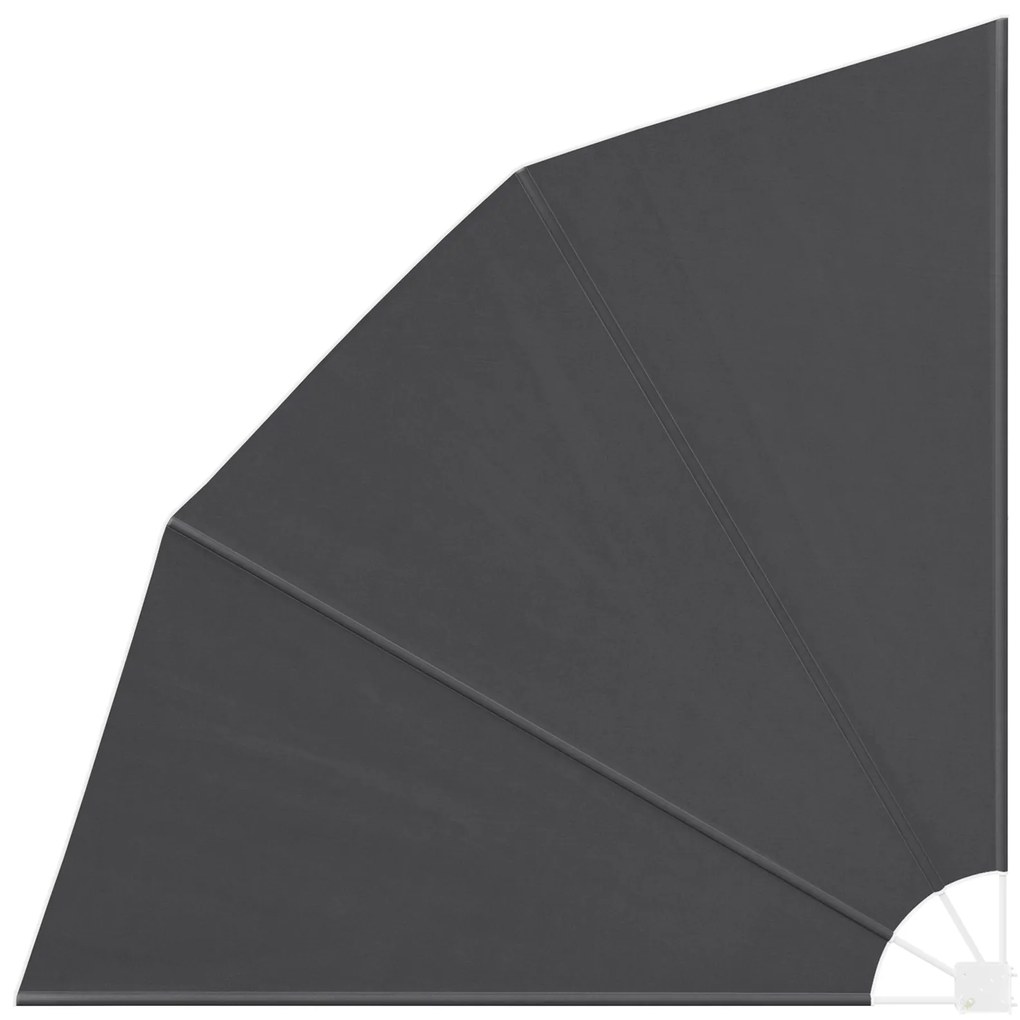 vidaXL Αδιάφανο σκίαστρο μπαλκονιού Μαύρο 210 x 210 cm ύφασμα