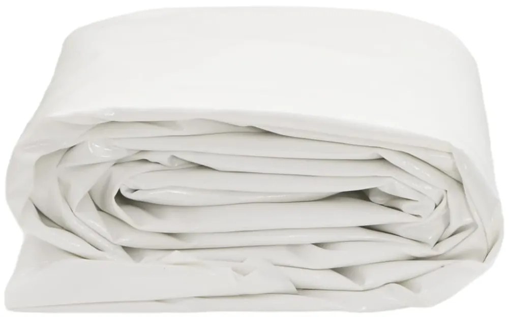 vidaXL Μουσαμάς Λευκός 3 x 6 μ. 650 γρ./μ²