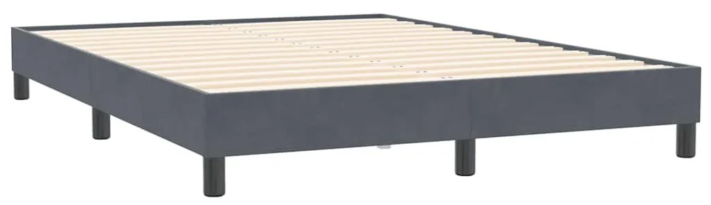 ΚΡΕΒΑΤΙ BOXSPRING ΜΕ ΣΤΡΩΜΑ ΣΚΟΥΡΟ ΓΚΡΙ 140X210 ΕΚ. ΒΕΛΟΥΔΙΝΟ 3317524