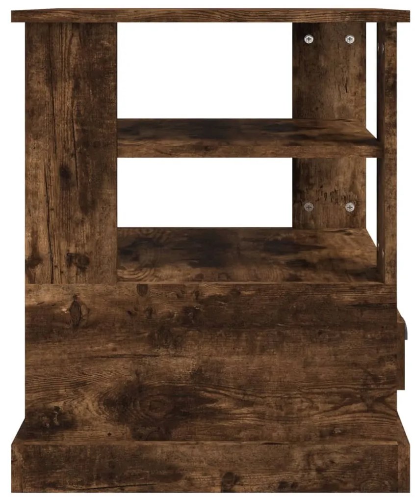 vidaXL Βοηθητικό Τραπέζι Καπνιστή Δρυς 50x50x60 εκ. Επεξεργασμένο Ξύλο