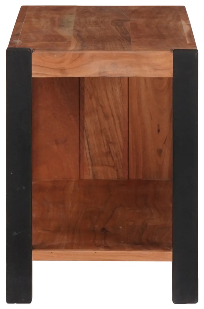 vidaXL Βιβλιοθήκη Καφέ, Μαύρο 80 x 30 x 110 εκ. Στερεό Ξύλο Ακακίας