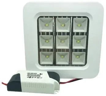 LED φωτιστικό οροφής λευκό φως 25W 220V - LED PANEL LIGHT SQUARE WHITE