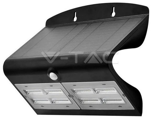 Ηλιακό Φωτιστικό LED 6.8W με Αισθητήρα Solar Wall Light Φως Ημέρας 4000K Μαύρο 8279 VTAC 8279 Μαύρο
