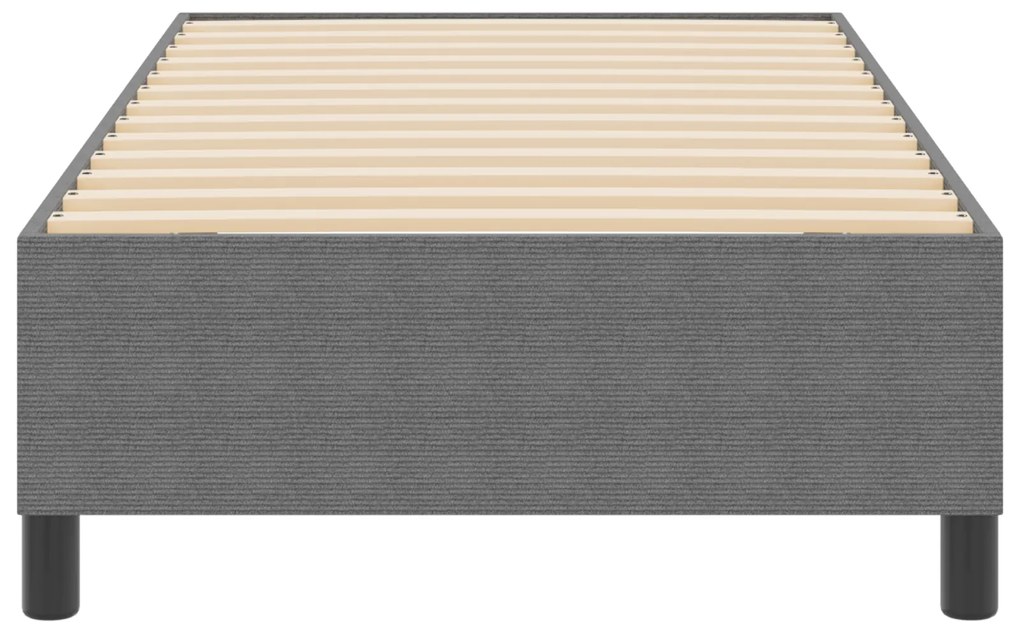 vidaXL Κρεβάτι Box Spring Ανοιχτό Γκρι Μοναδικό Κορντουρόι