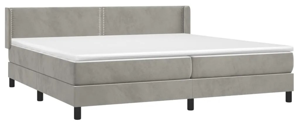 ΚΡΕΒΑΤΙ BOXSPRING ΜΕ ΣΤΡΩΜΑ ΑΝΟΙΧΤΟ ΓΚΡΙ 200X200 ΕΚ. ΒΕΛΟΥΔΙΝΟ 3130919