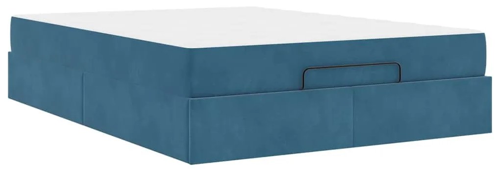 vidaXL Σκελετός Κρεβατιού Άλλο Μπλε 160 x 200 cm Βελούδο