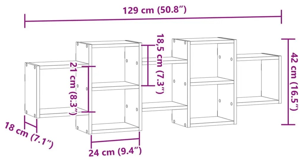 ΡΑΦΙΕΡΑ ΤΟΙΧΟΥ ΌΨΗ ΠΑΛΑΙΟΥ ΞΥΛΟΥ 129X18X42 ΕΚ. ΑΠΟ ΕΠΕΞ. ΞΥΛΟ 853225