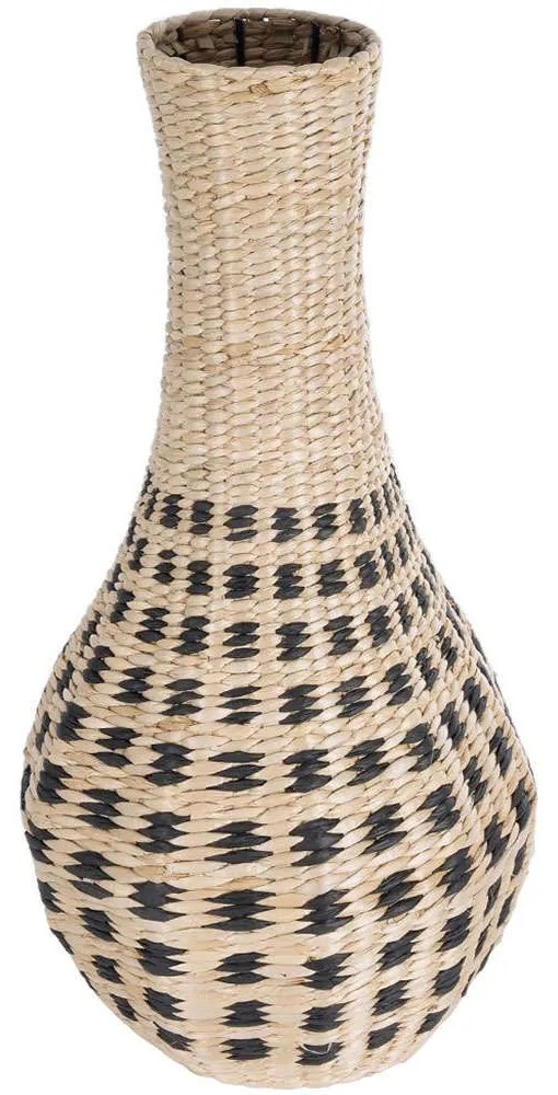 Βάζο - Κασπώ Πλεκτό Marselle 21232 Φ32x65cm Natural-Black Globostar Wood