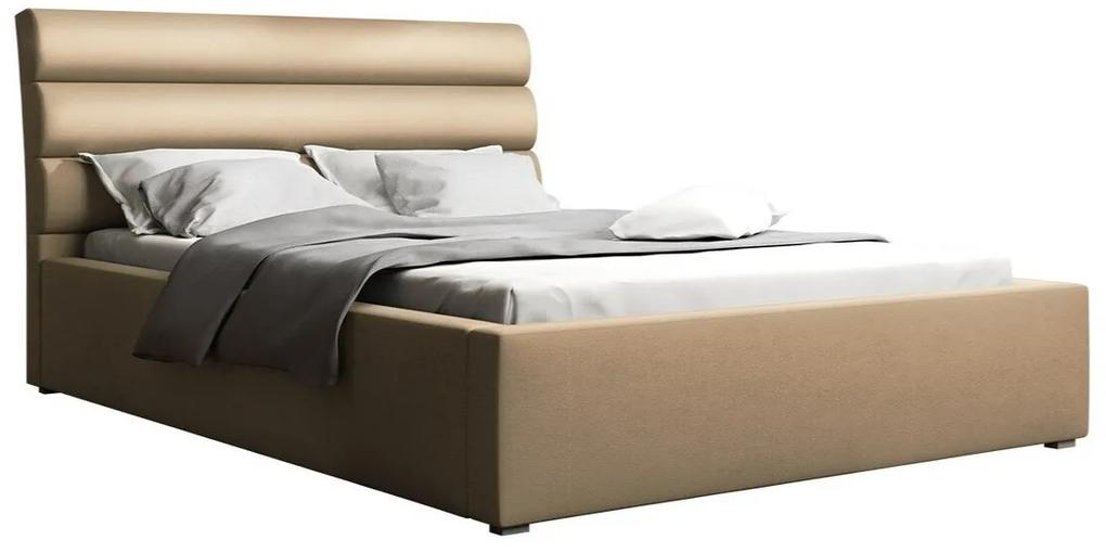 Κρεβάτι Pomona 110, Διπλό, Ανοιχτό καφέ, 180x200, Ταπισερί, Τάβλες για Κρεβάτι, 200x223x100cm, 86 kg | Epipla1.gr