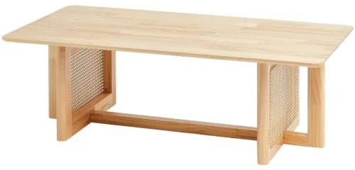 VEVOR Rattan Coffee Table Rectangle Rattan Coffee Table 1-Tier for Living Room