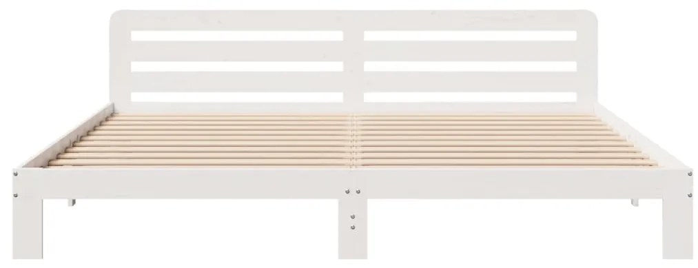 vidaXL Σκελετός Κρεβ. Χωρίς Στρώμα Λευκό 180x200 εκ Μασίφ Πεύκο