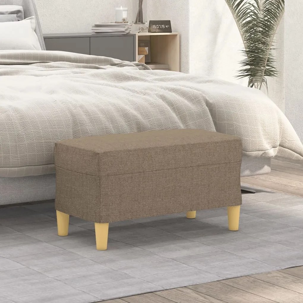 vidaXL Πάγκος Taupe 70 x 35 x 41 εκ. Υφασμάτινος