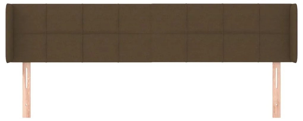 vidaXL Κεφαλάρι με Πτερύγια Σκούρο Καφέ 183x16x78/88 εκ. Υφασμάτινο