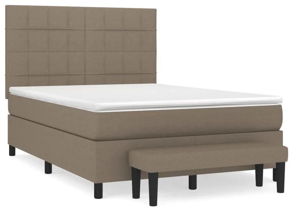 ΚΡΕΒΑΤΙ BOXSPRING ΜΕ ΣΤΡΩΜΑ TAUPE 140X190 ΕΚ. ΥΦΑΣΜΑΤΙΝΟ 3136593