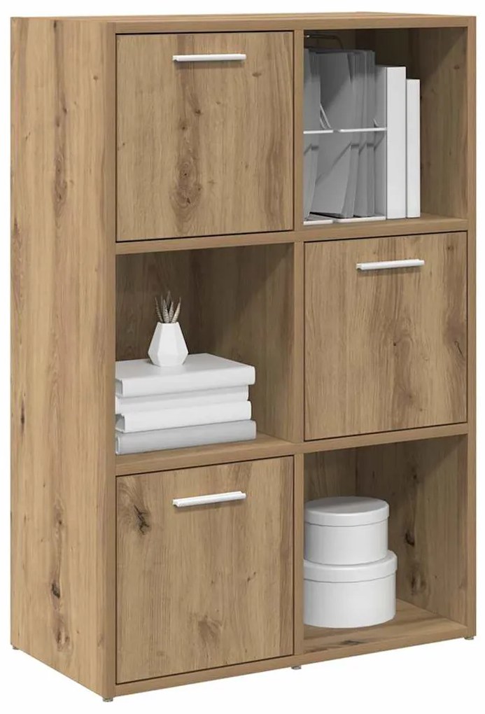 vidaXL Βιβλιοθήκη Τεχνίτης Δρυς 60,5x30x90 εκ. Επεξεργασμένο Ξύλο