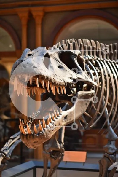 Intra Συλλεκτικό Ξύλινο Παζλ Plywood  4mm - Έκθεση T-Rex Skeleton Σε Ξύλινο Κουτί - Διαστάσεις Puzzle: 10x10 cm – 25 κομμάτια