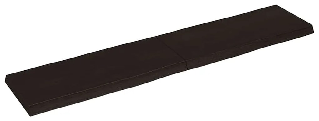 vidaXL Επιφ Τραπεζιού Αν Καφέ 180x40x(2-6)εκ.Ακατέργ. Μασίφ Ξύλο Δρυός