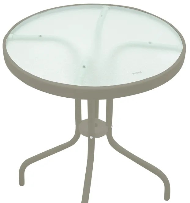 Τραπέζι Watson pakoworld μέταλλο σαμπανιζέ-γυαλί Φ60x70εκ