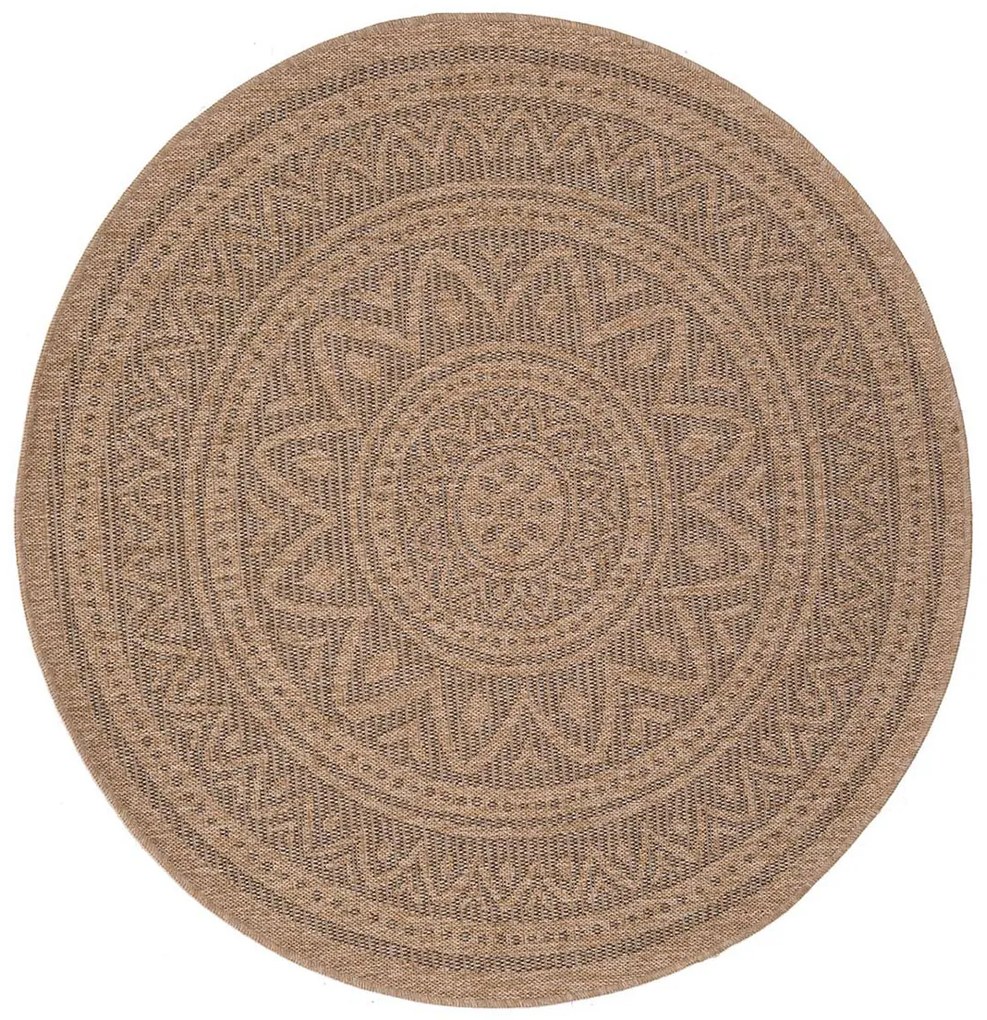 Στρογγυλό Χαλί Καλοκαιρινό (Φ200) Royal Carpet Avanos 8871 Black