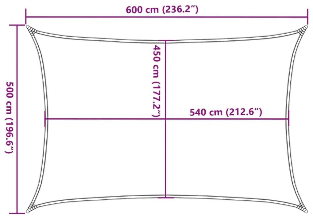 Πανί Σκίασης Μπλε Ορθογώνιο 5x6 μ. από HDPE 160 γρ/μ² - Μπλε