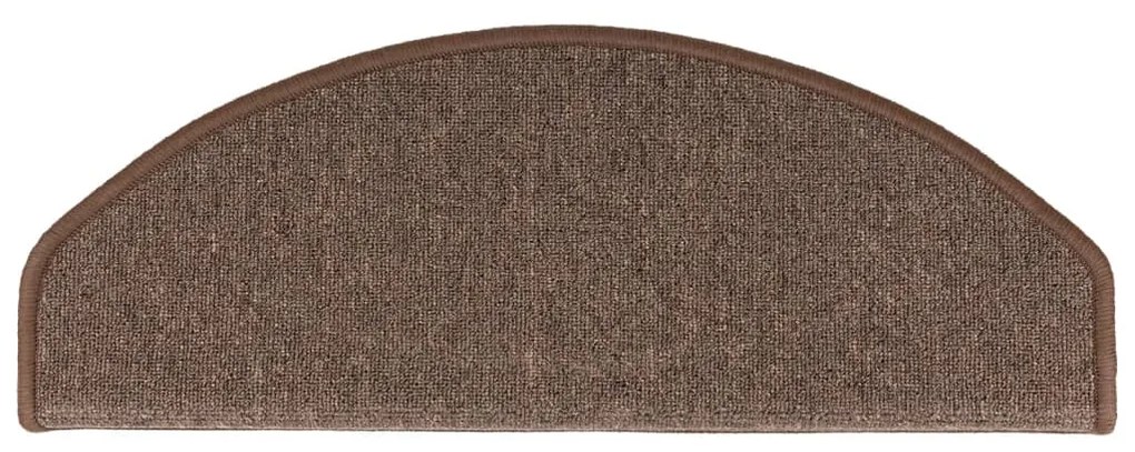 vidaXL Πατάκια Σκαλοπάτια 10 τεμ. 65x24x4 εκ. Καφέ Καφέ Ημίστρογγυλά Μεγάλα