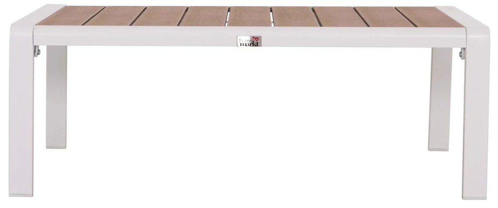 Τραπεζάκι Ξαπλώστρας BENTRY Αλουμίνιο Λευκό - Polywood 100x56x35Υ εκ. 100x56x35 εκ.