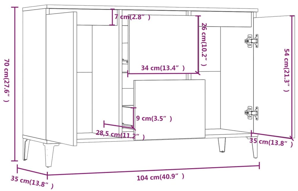 ΜΠΟΥΦΕΣ ΚΑΦΕ ΔΡΥΣ 104 X 35 X 70 ΕΚ. ΑΠΟ ΕΠΕΞΕΡΓΑΣΜΕΝΟ ΞΥΛΟ 815167