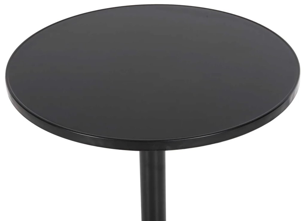 ΤΡΑΠΕΖΙ ΣΤΡΟΓΓΥΛΟ GOSS HM5974.01 ΑΛΟΥΜΙΝΙΟ ΜΑΥΡΟ Φ60x70Υεκ.