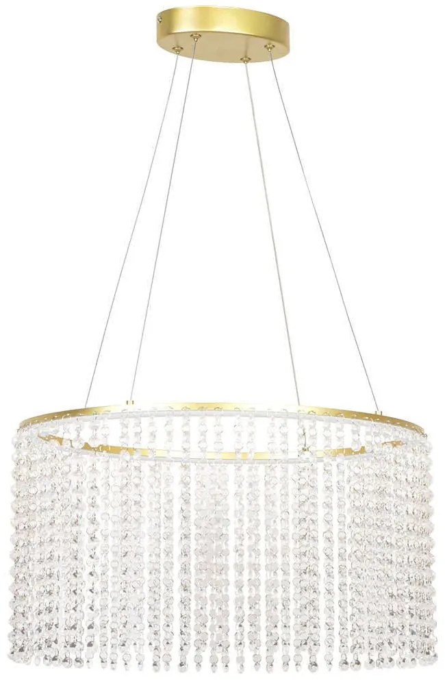 Φωτιστικό Οροφής Sol 4306200 50x118,5cm Led 1850lm 28W 3000Κ Clear-Gold Viokef