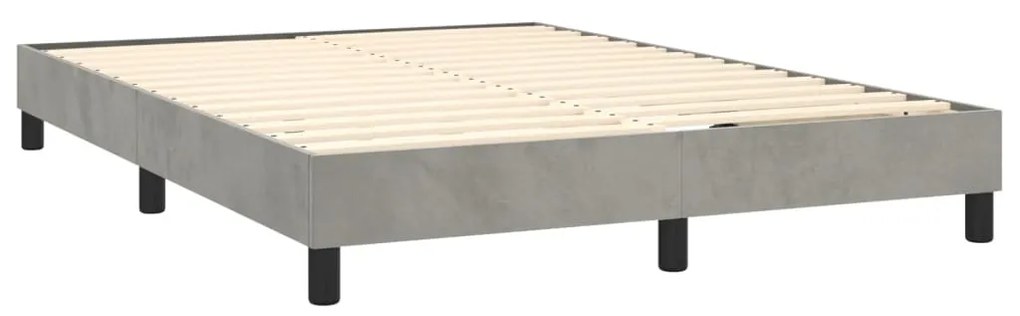 ΚΡΕΒΑΤΙ BOXSPRING ΜΕ ΣΤΡΩΜΑ ΑΝΟΙΧΤΟ ΓΚΡΙ 140X200 ΕΚ. ΒΕΛΟΥΔΙΝΟ 3130961