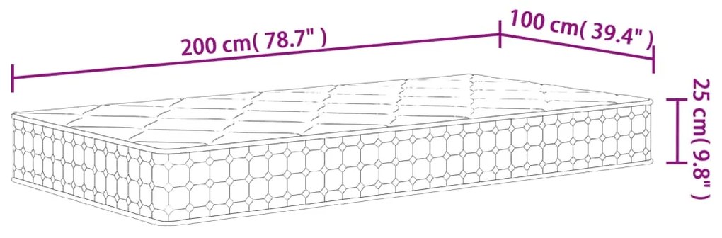 ΣΤΡΩΜΑ ΜΕ POCKET SPRINGS ΜΕΣΑΙΑ ΣΚΛΗΡΟΤΗΤΑ 100X200 ΕΚ. 372839