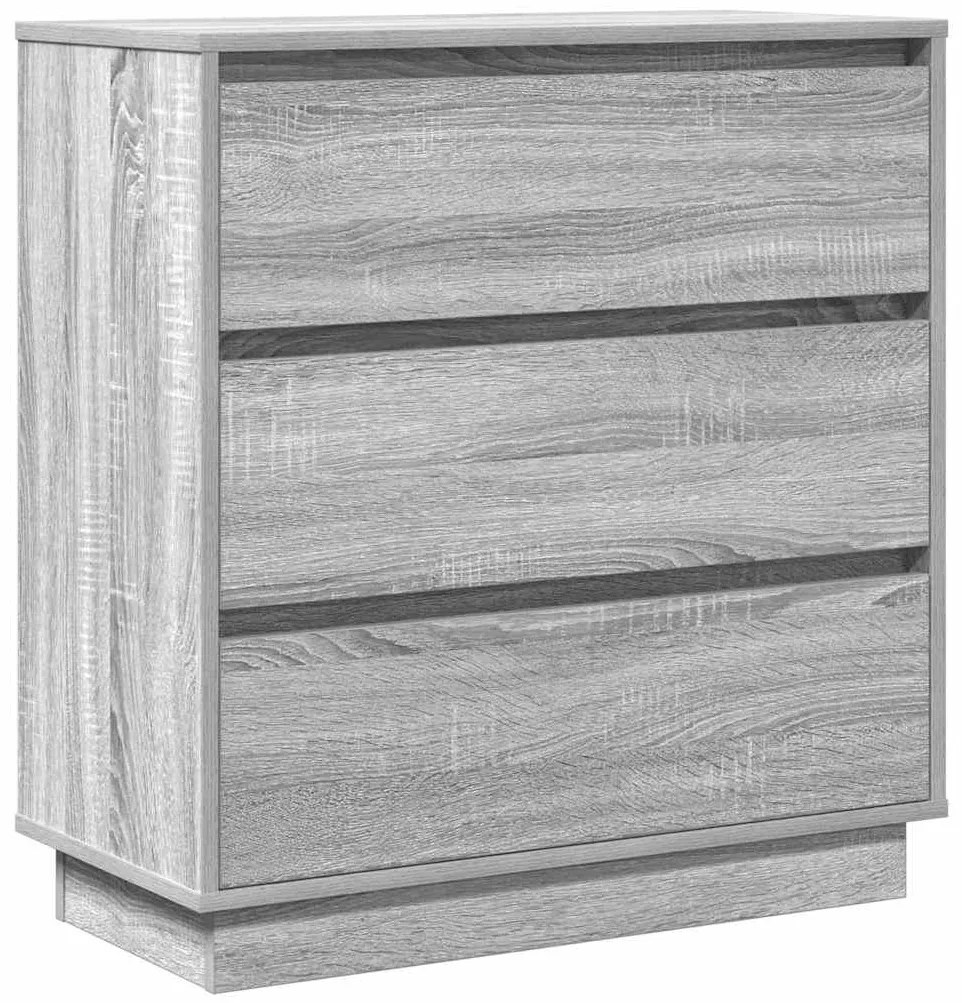 vidaXL Κομοδίνο με συρτάρι Γκρι 71 x 34.5 x 75 εκ. Επεξεργασμένο ξύλο
